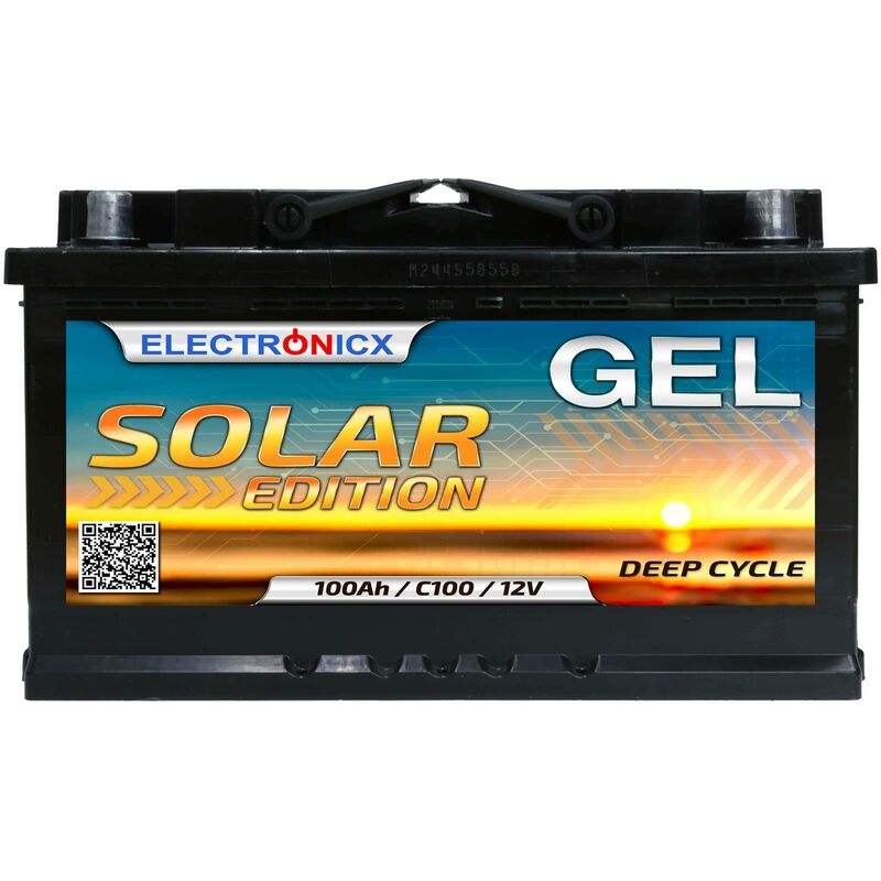 Electronicx Solar Edition GEL Batterie 100 AH 12V Solar Versorgung  Solarbatterie