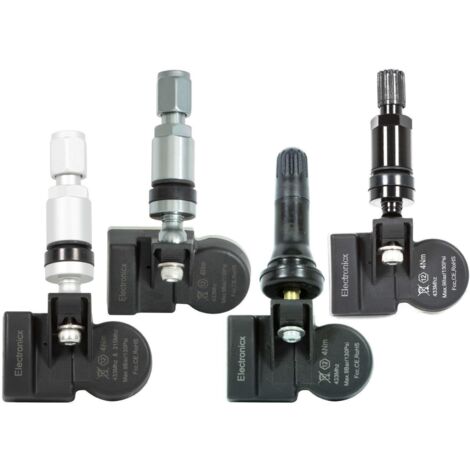 Electronicx 4 Stück Reifendrucksensoren Radsensor Luftdrucksensoren RDKS TPMS für Alfa Romeo Kamal 01.2020 - 12.2022 Gummi Schwarz (1/5)