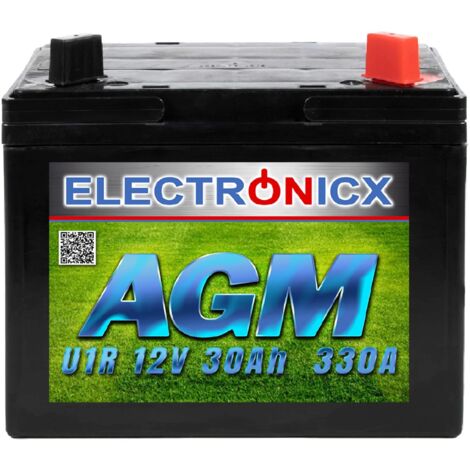 Electronicx U1R AGM 30AH 330A Batterie Rasentraktor Aufsitzrasenmäher