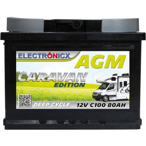 Electronicx Caravan Edition Batterie AGM 80 AH 12V Wohnmobil Boot Versorgung…