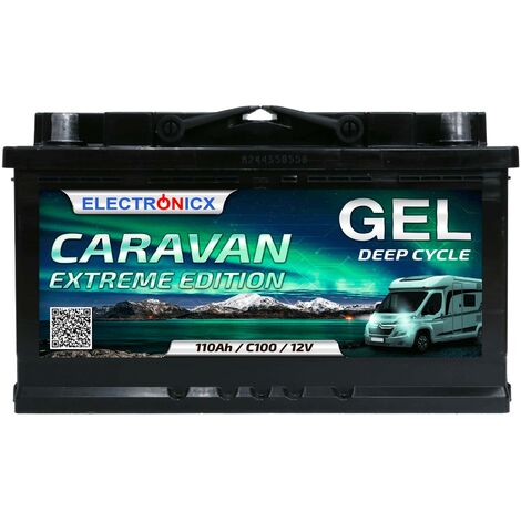Electronicx Caravan EXTREME Edition Gel Batterie 110 AH 12V Wohnmobil Boot  Versorgung