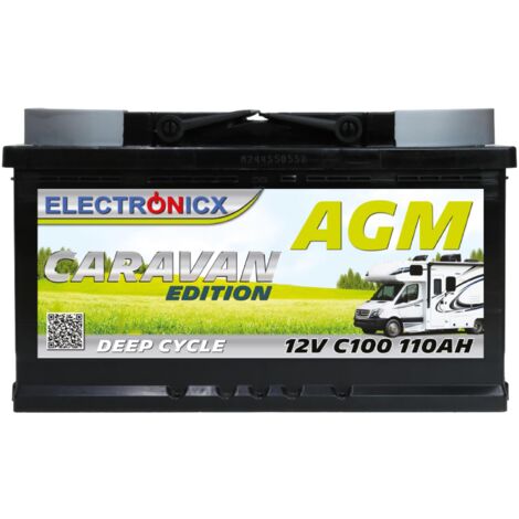 Electronicx Caravan Edition Batterie AGM 110 AH 12V Wohnmobil Boot Versorgung