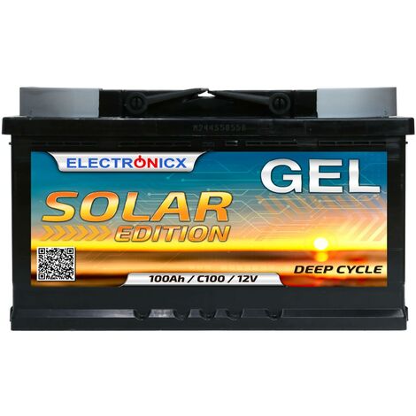 Electronicx Solar Edition GEL Batterie 100 AH 12V Solar Versorgung  Solarbatterie