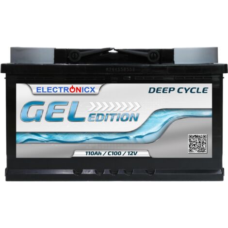 Electronicx Edition Gel Batterie 110 AH 12V Wohnmobil Boot Versorgung