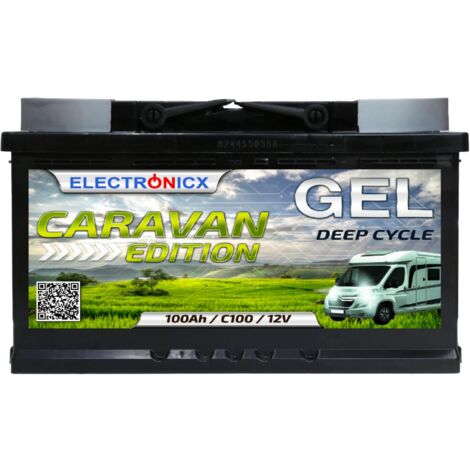 Electronicx Caravan Edition GEL Batterie 100 AH 12V Wohnmobil Boot Versorgung