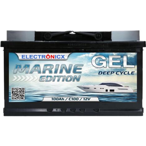 Electronicx Marine Edition GEL Batterie 100 AH 12V Boot Schiff Versorgungsbatterie