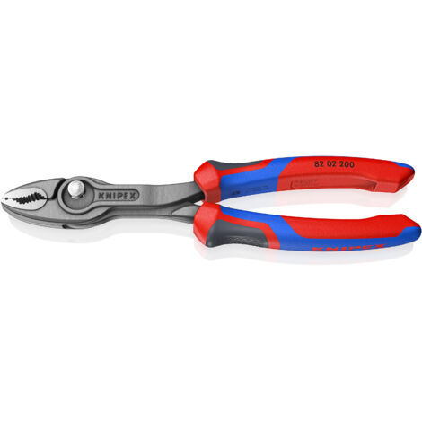 KNIPEX 82 02 200 TwinGrip® Pince de préhension frontale et latérale avec poignées comfortables grise atramentisée 200 mm