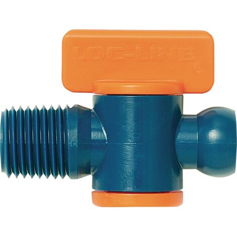 Vanne d'arrêt 1/4 pouce avec raccords Btl. avec 2 pièces (1/3)
