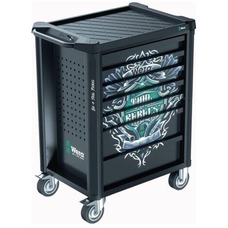 Wera – Servante d'atelier roulante 7 tiroirs – Charge max 1000 kg – Dimensions 785x518x1020 mm – Accès rapide avec rails télescopiques