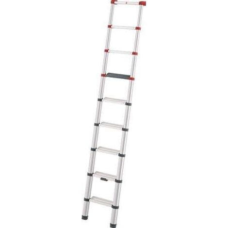 Échelle télescopique en aluminium à 9 échelons, charge maximale totale 150 kg (1/5)