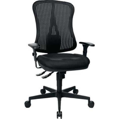 Chaise de bureau pivotante Head Point SY avec mécanisme synchronisé, noir/noir, hauteur 390-510 mm (1/4)