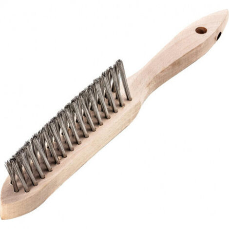Brosse pour la couture du cou, longueur 290 mm, fil d'acier de 0,35 mm, garniture, longueur 135 mm, 3 rangées, 12 pièces (1/2)
