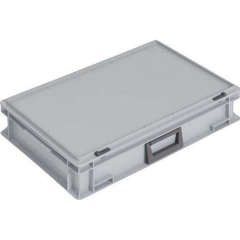 Valise cabine L600xP400xH133mm en PP, 1 poignée, fermeture à glissière, gris, 24l (1/4)