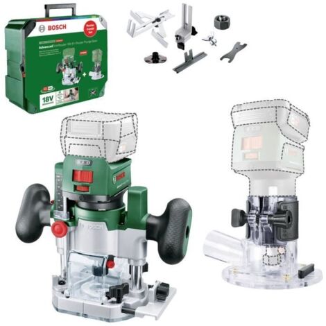 Bosch – Défonceuse affleureuse 18V – Moteur sans balais – Vitesse 10 000-30 000 tr/min – Course 45 mm – Pour fraisage précis bois dur - 18V-8