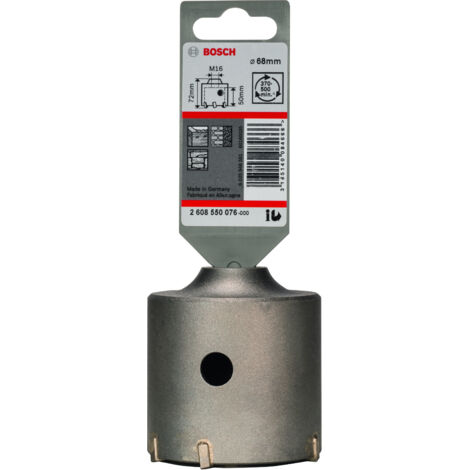 Bosch – Foret à percussion PRO SDS plus-5 68x50x80mm – Dents en carbure pour béton armé – Progression de coupe rapide et précise