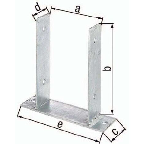 Support de poste de distribution U ETA-10/0210 91x200x60x50x200mm TZN pour fixation
