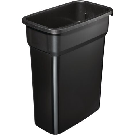 Collecteur de déchets 55l H610xL490xP290mm noir
