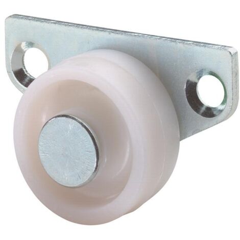 Roulettes de coffre de lit Ø 30 mm – Capacité 40 kg – Tôle d'acier galvanisée – Plaque de fixation incluse – Bs Rollen