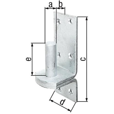 Clou DI sur plaque 20x20mm TZN