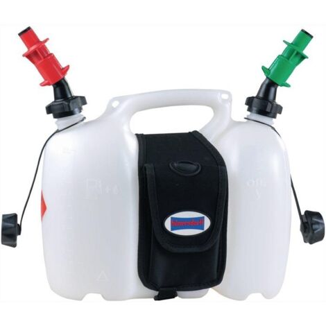 Bidons PROFI double set 6 + 3 l en HD-PE – Système de remplissage pour carburants et huiles – Tube verseur inclus – 804962 – Hünersdorff