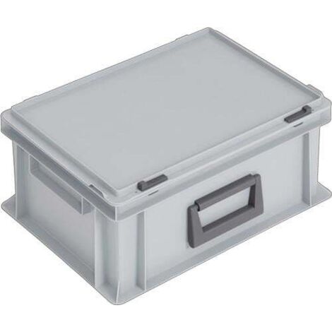 Valise cabine L400xP300xH183mm en PP, 1 poignée, fermeture coulissante, gris, 14l (1/4)