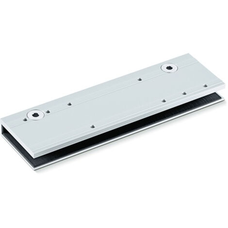 Geze – Patin de porte en verre TS 3000 V argenté – Épaisseur de porte 8-10 mm – Finition argent EV1 – Installation facile sur verre (1/4)