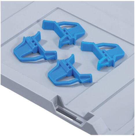 Fermeture coulissante bleue pour couvercle à enfiler (1/2)