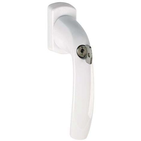 Poignée de fenêtre NY 0810S/U10 TBT1 Aluminium F9016/Blanc de circulation 32 mm fermeture (1/4)