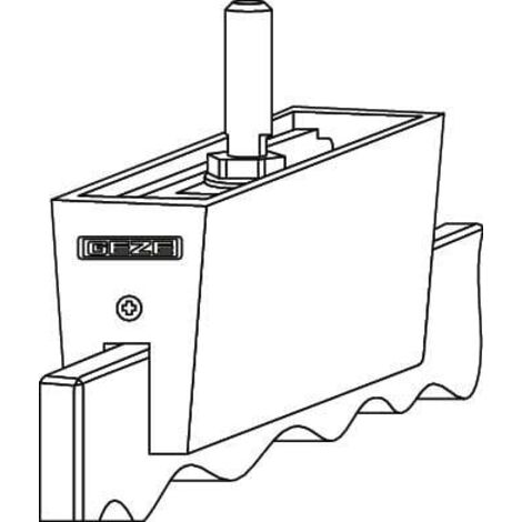 Plaque de fixation pour verre EV1, capacité 140 kg (1/4)