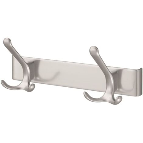 Barre de crochets pour hutte 0822-0822 2 crochets A.96mm LM argentée anodisée H.102mm (1/3)