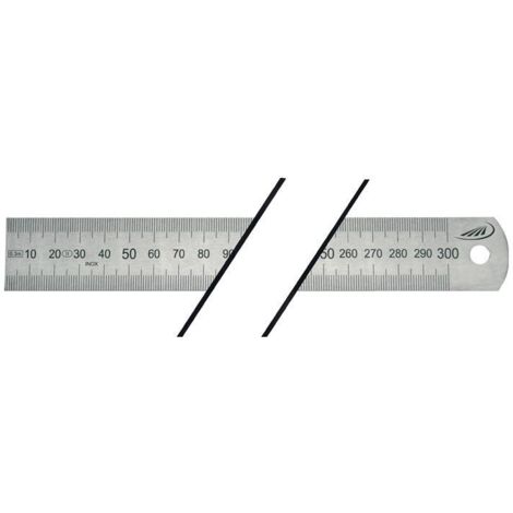Mètre en acier inoxydable L.500mm, flexible, graduation A=mm/mm, H. PREISSER