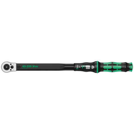 Wera – Clé dynamométrique Click-Torque C 3 Push 1/2 pouce 40-200 Nm – Précision ± 3 % conforme à DIN EN ISO 6789-1 – Déclenchement automatique