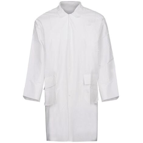 Blouse de protection chimique taille L – Conforme EN 13034 – Antistatique – 2 poches pratiques – Pour professionnels santé et nettoyage – Coverstar