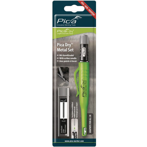 Pica Dry Metal-Set assorti pour le travail du métal (pointe à tracer) 120 PICA