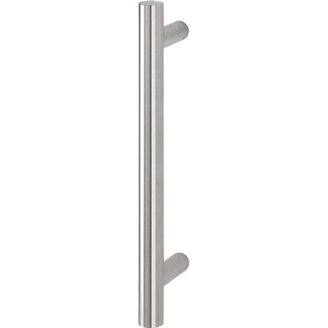 Hoppe – Poignée barre E5011 – Acier inoxydable finition mate – Longueur 400mm – Entraxe 300mm – Console droite