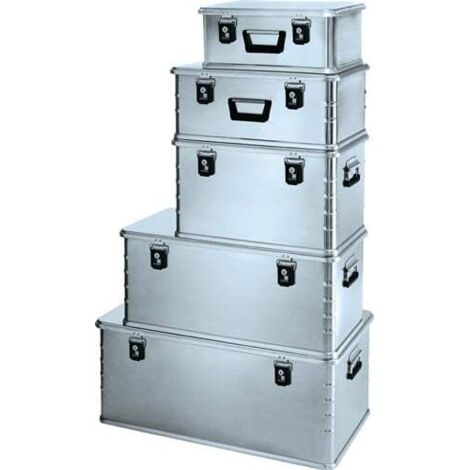Boîte en aluminium Maxi L900xB500xH370mm 135l avec fermeture à clapet (1/4)