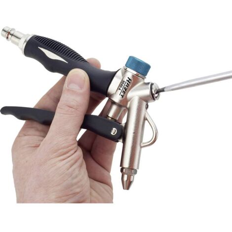 Hazet – Soufflette à air comprimé 90404 – Pistolet 2 voies – Pression max 10 bar – Buse longue 112 mm pour espaces restreints - A607111