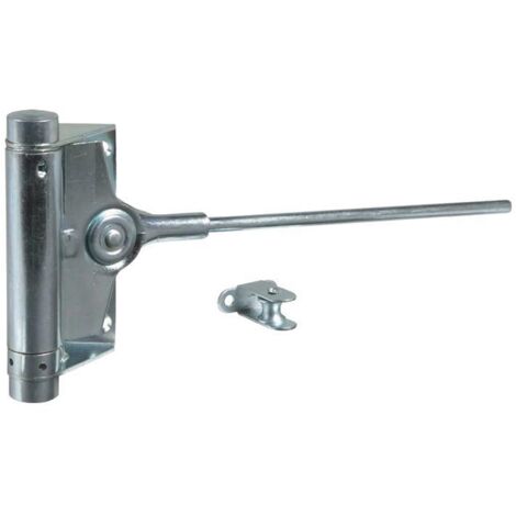 Ferme-porte à ressort très fort pour porte 80kg – Acier électro-galvanisé – Longueur 385mm – Épaisseur 35-40mm – Deni (1/5)