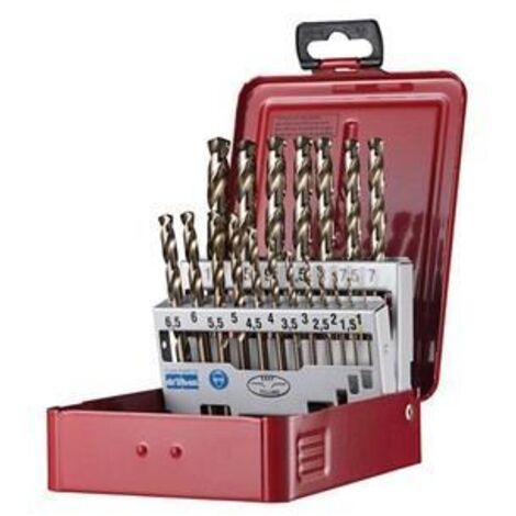 Remplacement de foret hélicoïdal A295 DIN 338 Type N D.1-10x0,5mm HSS-E 19 pièces, boîte à outils (1/2)