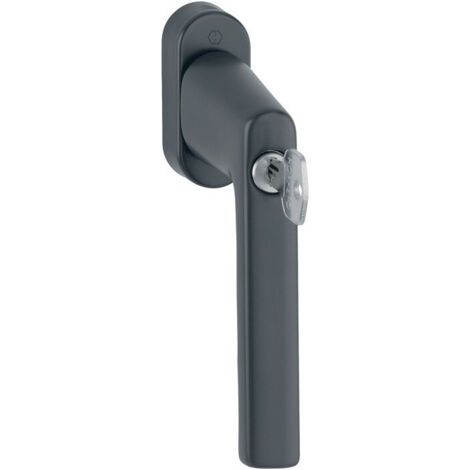 Poignée de fenêtre Hamburg 0700LS/U26 100NM Aluminium F9714M noir, diamètre 32-42 mm, fermeture (1/4)