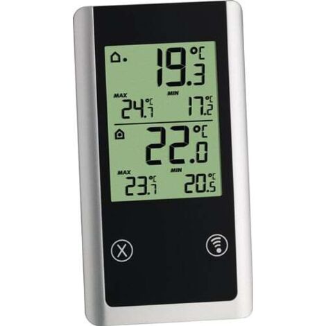 Thermomètre radio Joker Messgerät avec plage de -50 à 70°C, en 0,5°C, H152xL82xP72mm (1/4)