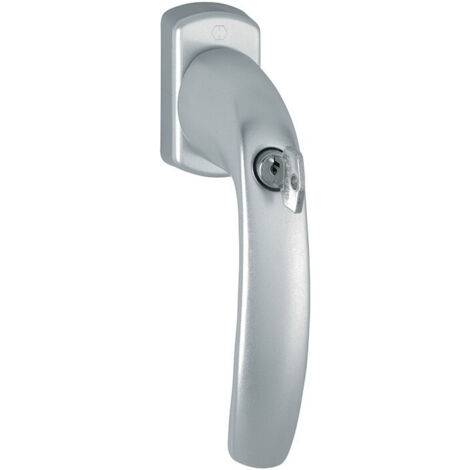 Poignée de fenêtre NY 0810SVS/U10 Aluminium F9/de couleur acier 35 mm verrouillable