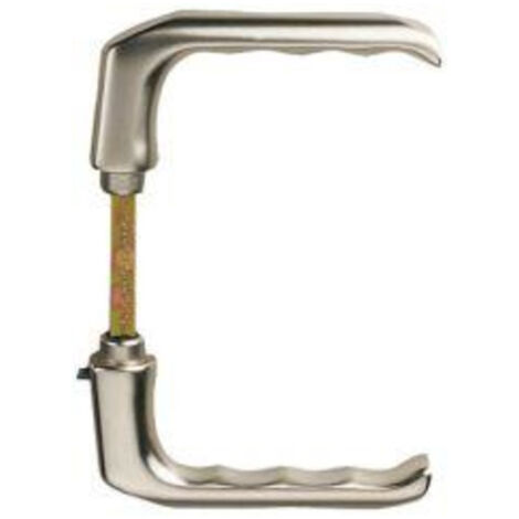 Paire de poignées de porte London 113 H en aluminium F1 sans rosace 4-CT.10mm (1/3)