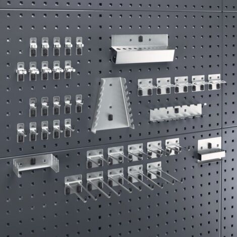 Kit de supports pour outils, ensemble de 40 pièces, pour plaques perforées