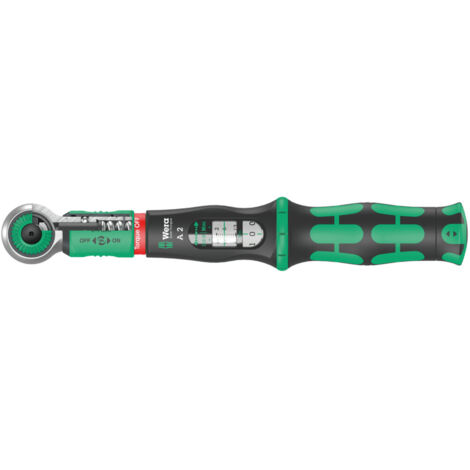 Wera – Clé dynamométrique Safe-Torque A 2 – 1/4 pouce – 2-12 Nm – Mécanisme de déclenchement à glissement – Fonction de verrouillage du couple