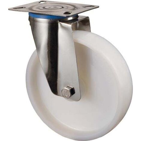 Roue de direction D.75mm Capacité 60kg Plaque de fixation L60xB60mm (1/4)