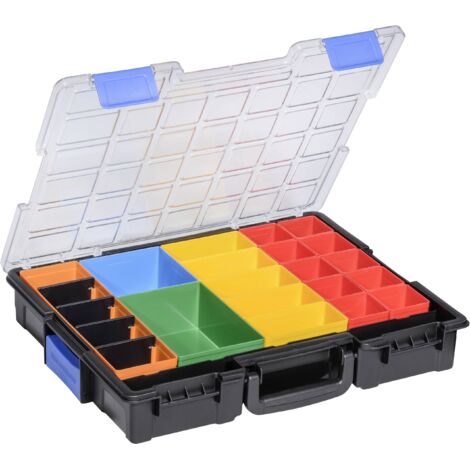 Boîte de rangement Euro Plus Pro B440xT355xH76mm 23 compartiments 4 séparateurs (1/7)