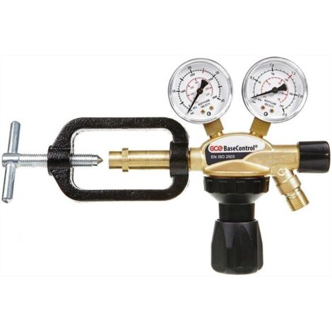 GCE – Détendeur gaz acétylène 25 bar 1 étage – Raccordement étrier – Pression de travail 1,5 bar – Compact et conforme aux normes DIN (1/3)