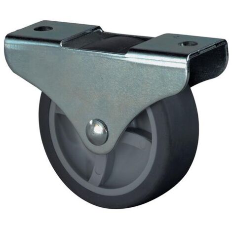 BS Rollen Roulette à corps pivotant caoutchouc Diamètre de roue 50 mm 50 kg - E51.050