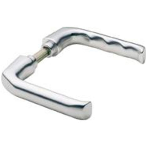Paire de poignées de porte London 113 Aluminium F2 sans rosace 4-pt. 8 mm (1/3)